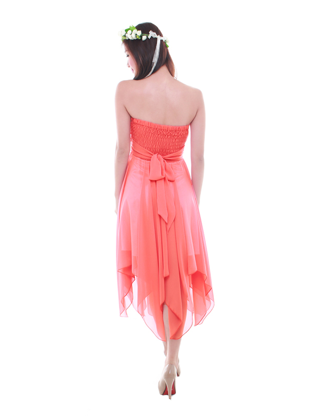 Pixie Dress in Coral
